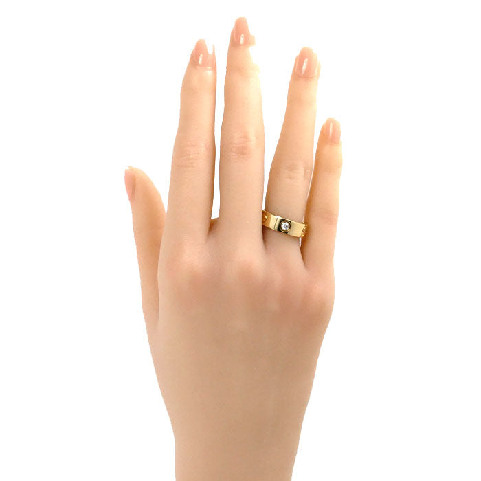 Cartier Yellow Gold Love Half Diamond Ring