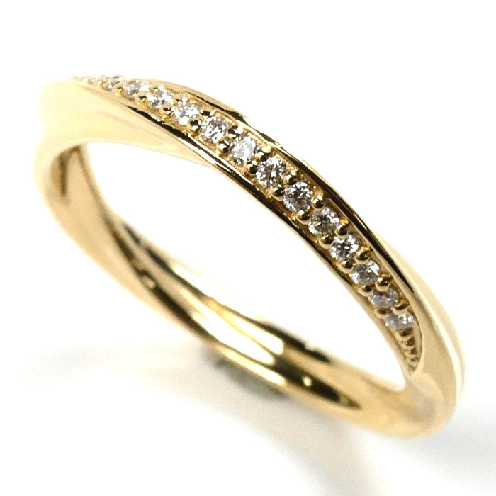 K18YG Yellow Gold Diamond Ring 0.08ct