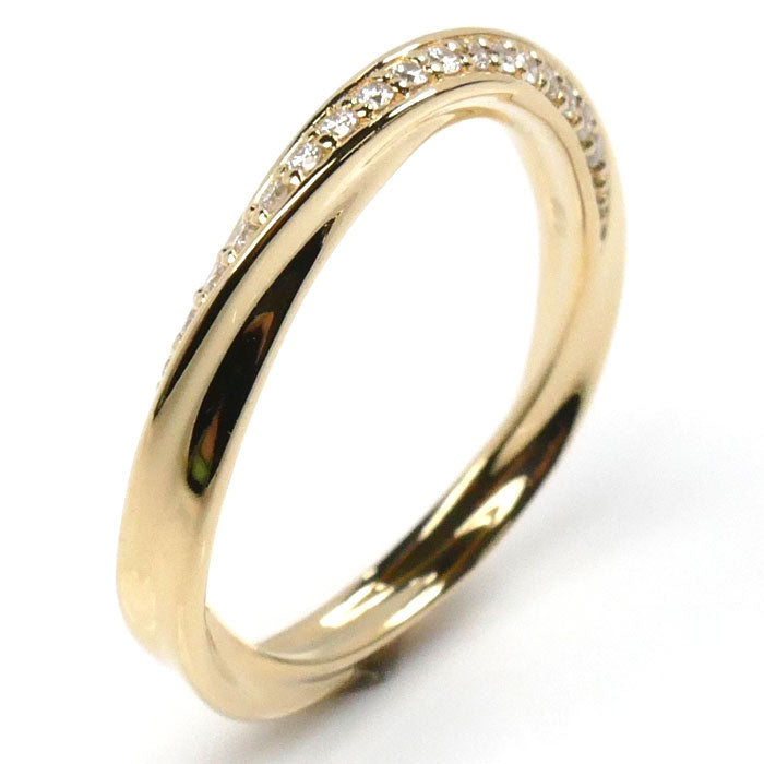 K18YG Yellow Gold Diamond Ring 0.08ct