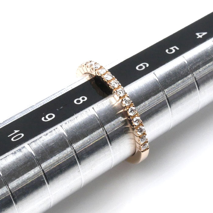 Bvlgari Pink Gold Diamond Half Eternity Ring