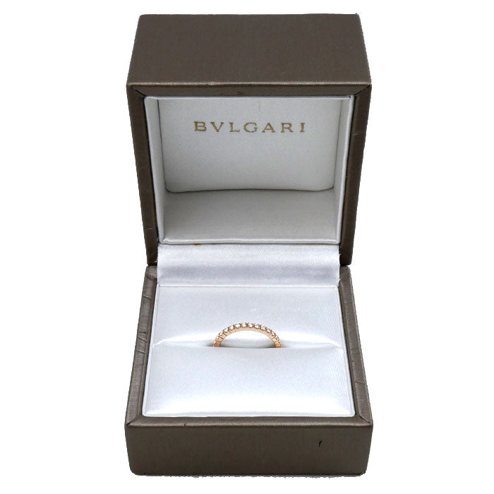 Bvlgari Pink Gold Diamond Half Eternity Ring