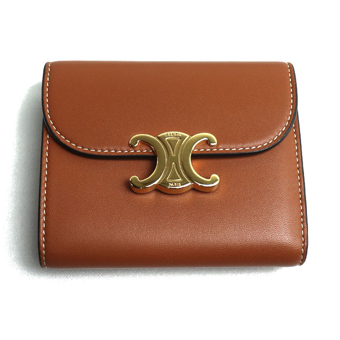 Celine Triomphe Small Flap Wallet Bronze