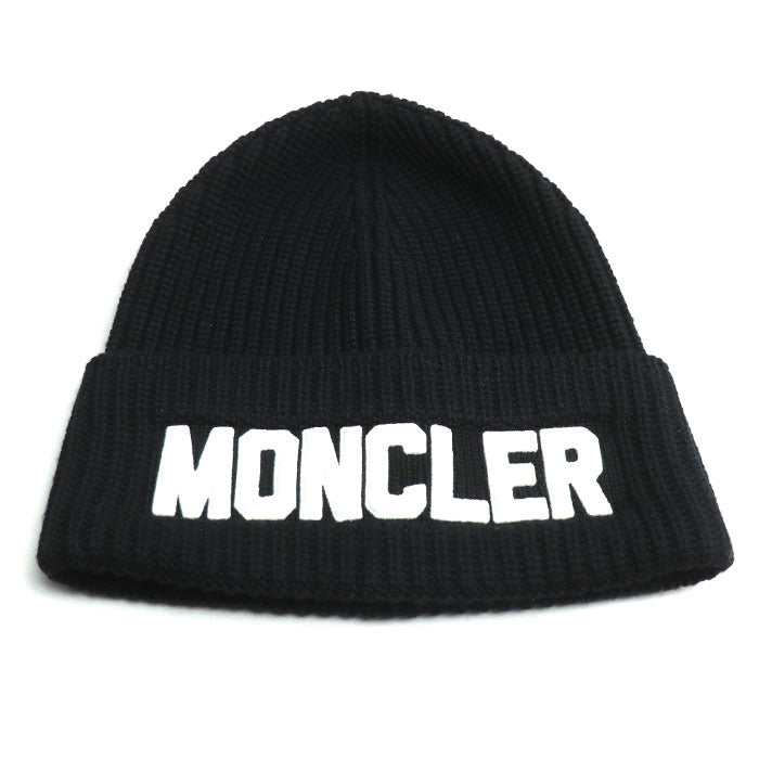 Moncler Wool Knit Cap Black Unisex