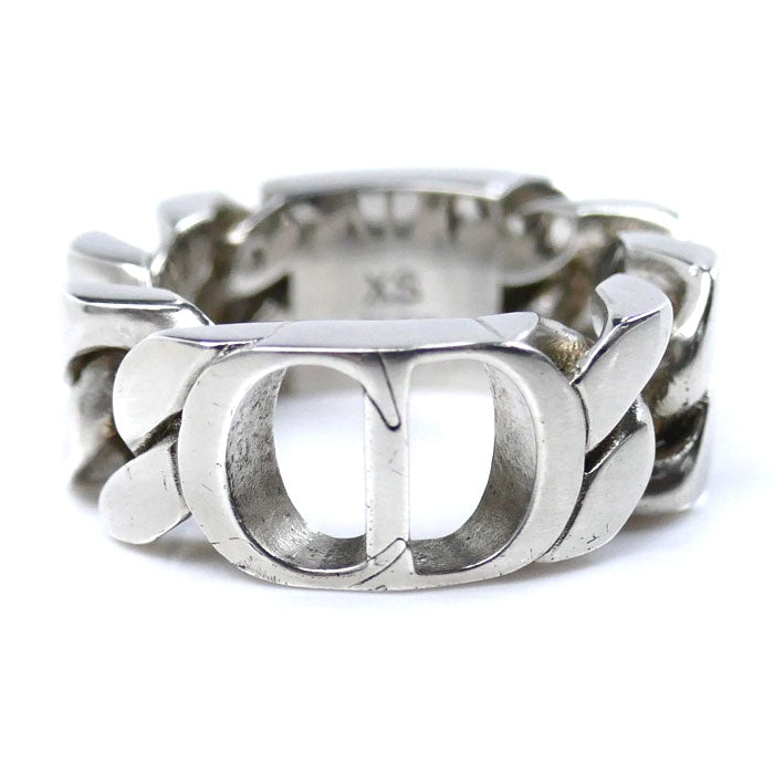 Dior Silver 925 CD Icon Chain Link Ring