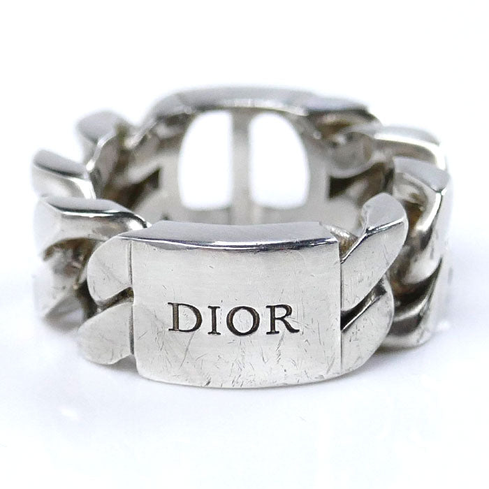 Dior Silver 925 CD Icon Chain Link Ring