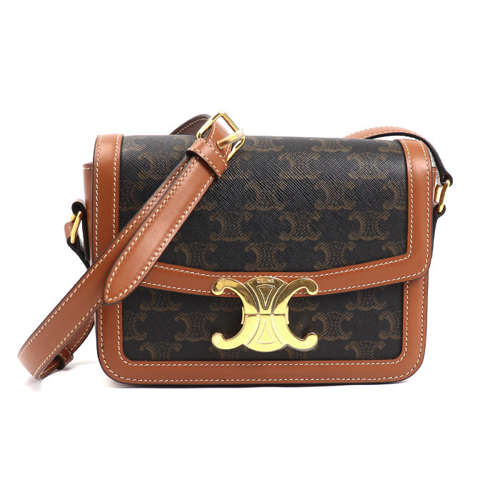 CELINE Triomphe Teen PVC Calfskin Shoulder Bag