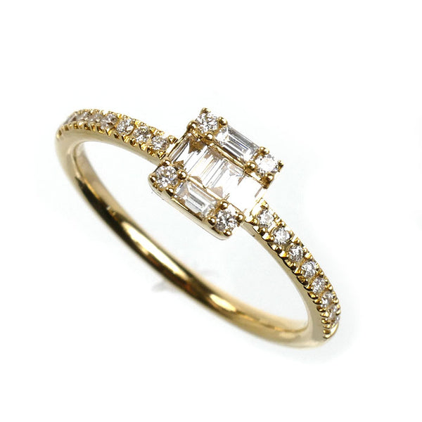 BELLESIORA Square Collection Au750 Diamond Ring