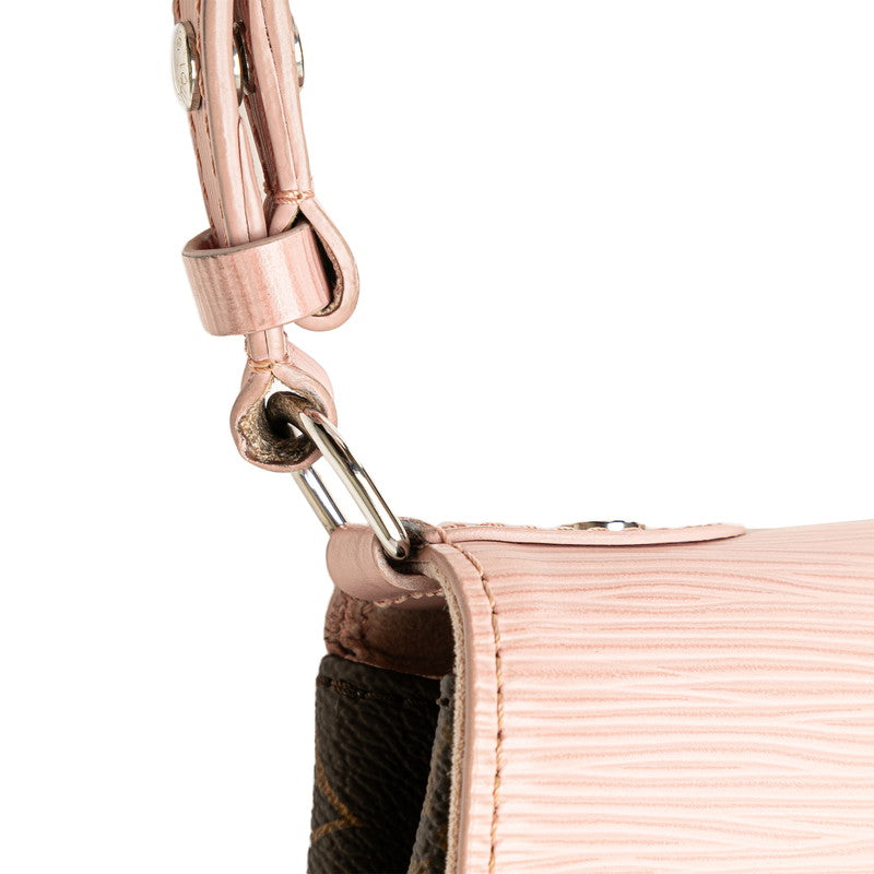 Louis Vuitton Monogram Epi Saint Michel Shoulder Bag M44033 Pink PVC Leather in Very Good Condition