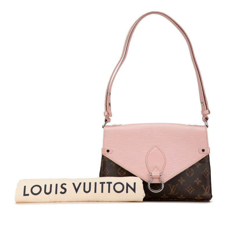 Louis Vuitton Monogram Epi Saint Michel Shoulder Bag M44033 Pink PVC Leather in Very Good Condition