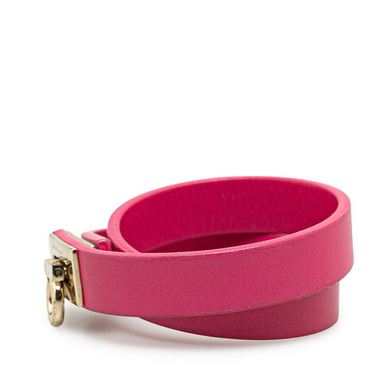 Salvatore Ferragamo Gancini Leather Bracelet