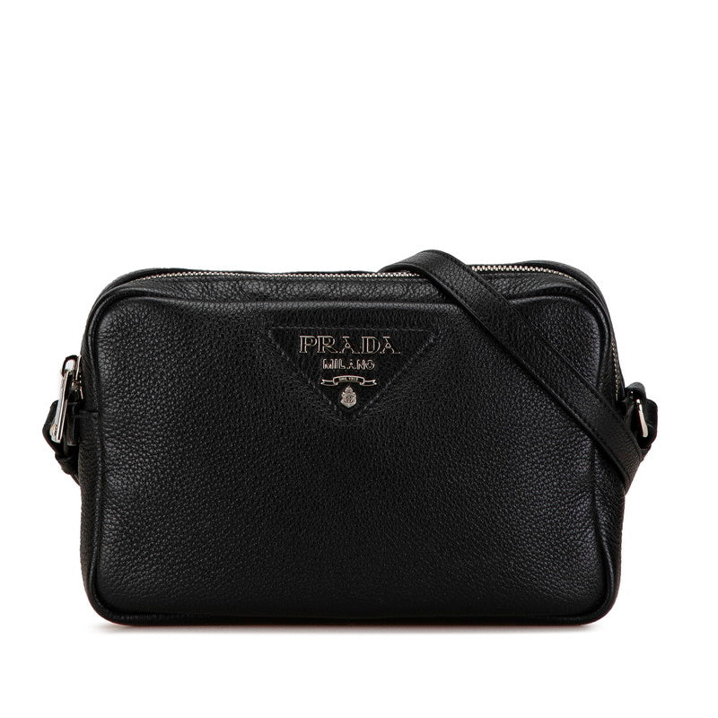 Prada Vitelodaino Leather Shoulder Bag