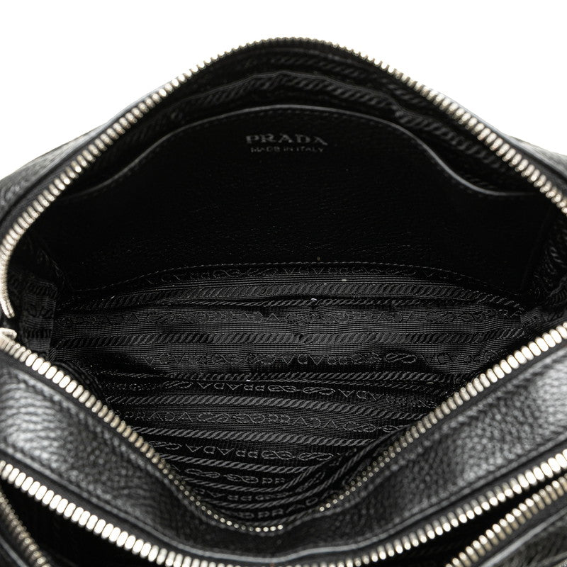 Prada Vitelodaino Leather Shoulder Bag