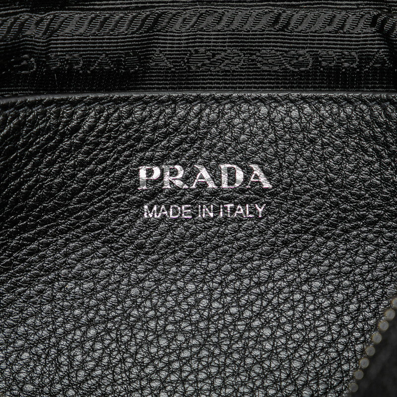 Prada Vitelodaino Leather Shoulder Bag