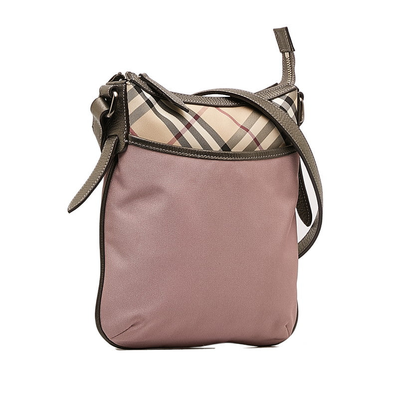 Burberry Nova Check Canvas Leather Shoulder Bag