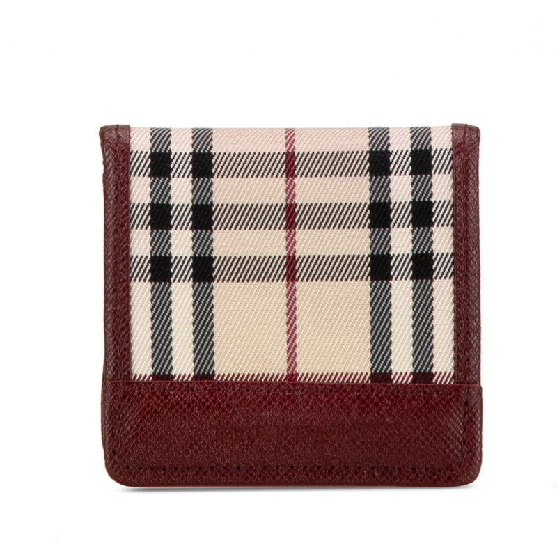 Burberry Check Canvas Leather Wallet