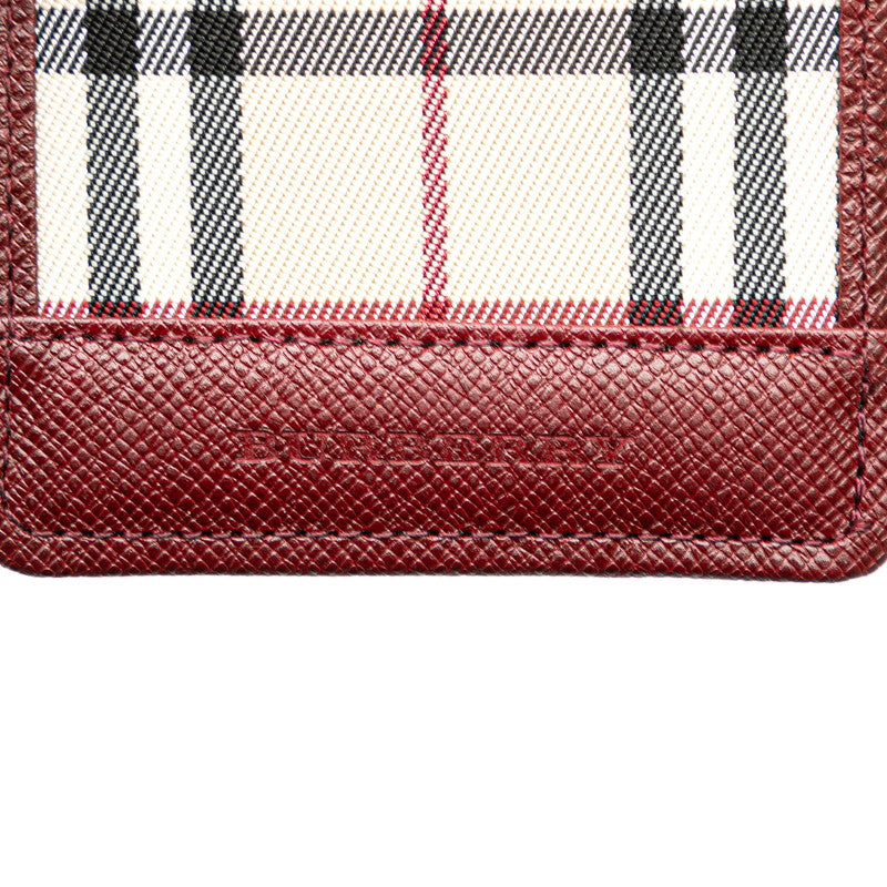 Burberry Check Canvas Leather Wallet