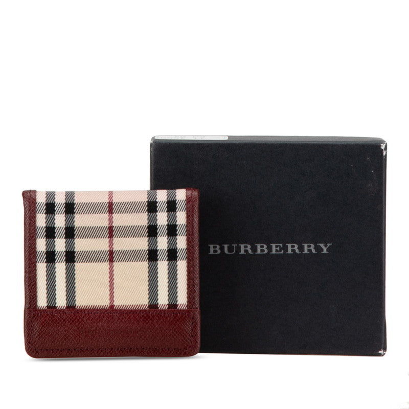 Burberry Check Canvas Leather Wallet