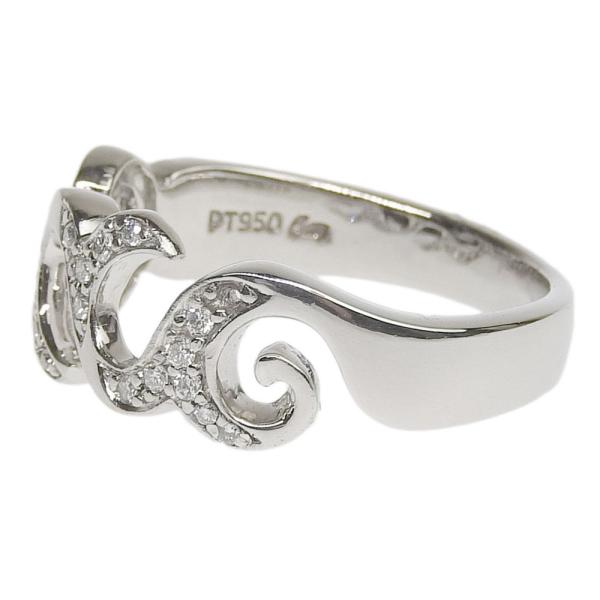 Queen Platinum Pt950 Ring with Melee Diamond (0.15 ct), Size 12, Weight 8.0g for Women (Preowned) in Excellent Condition