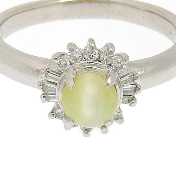 Platinum Diamond Chrysoberyl Ring in Excellent Condition