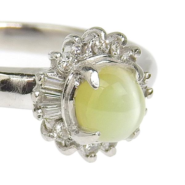 Platinum Diamond Chrysoberyl Ring in Excellent Condition