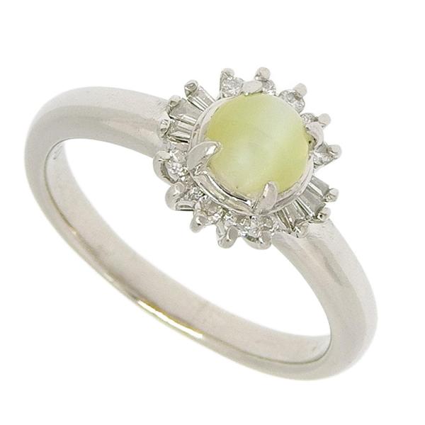 Platinum Diamond Chrysoberyl Ring in Excellent Condition