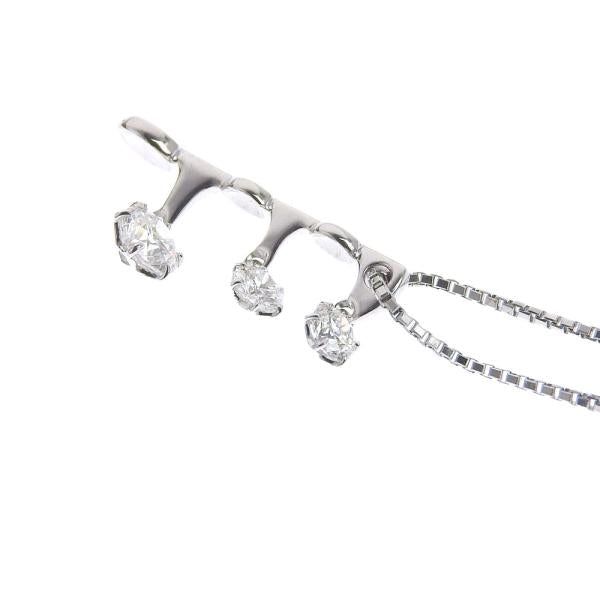 No Brand Platinum Necklace with 0.93ct Dancing Diamonds, PT900/PT850 - Ladies' Class in Excellent Condition