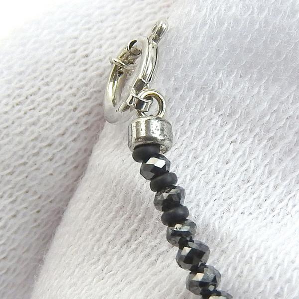 No Brand Men's Bracelet in K18 White Gold with Natural Black Diamonds Weighing 8.50ct  in Great Condition