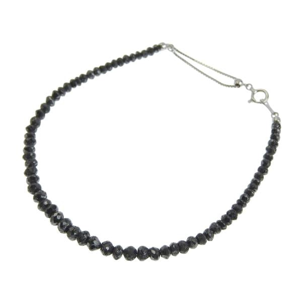 No Brand K18 White Gold Bracelet Adorned with Natural Black Diamonds totaling 15.00ct, Ideal for Women  in Great Condition