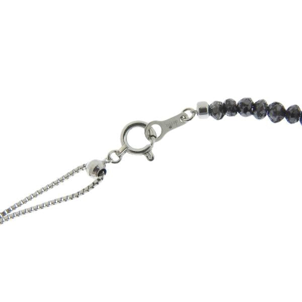 No Brand K18 White Gold Bracelet Adorned with Natural Black Diamonds totaling 15.00ct, Ideal for Women  in Great Condition