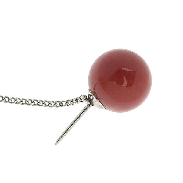 Platinum Tie Tack with Red Coral, Men's, No Brand in Great Condition