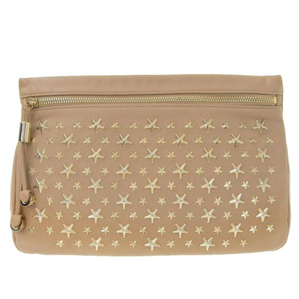 Star Studded Leather Clutch in Very Good Condition