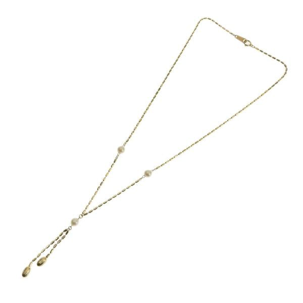 18k Gold Pearl Drop Pendant Necklace