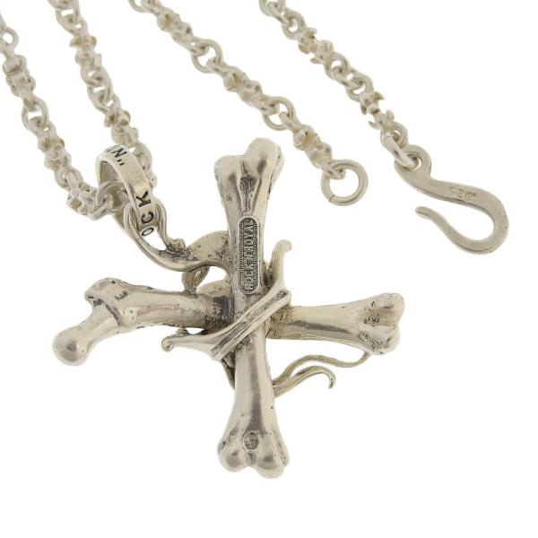 ROYAL ORDER W Crown Necklace with Crossbones in Sterling Silver for Women in Great Condition