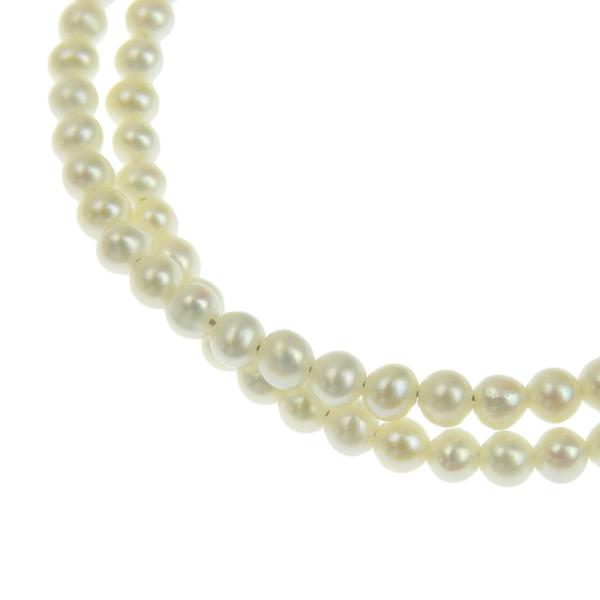 Cultured Pearl Bracelet in K18YG, Small White Pearls - Elegant Bracelet for Ladies in Great Condition