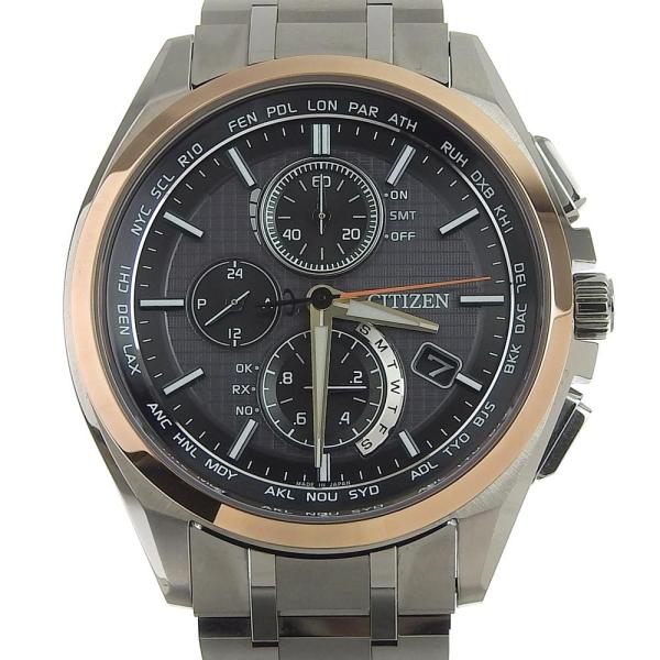 Citizen Men's Attesa Eco-Drive Radio Controlled Silver Titanium Wristwatch with Chronograph in Great Condition