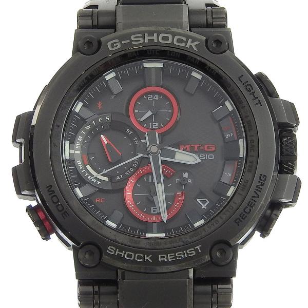 Casio Men's G-Shock MTG Radio Solar Black Wristwatch with Stainless Steel and Rubber  in Great Condition