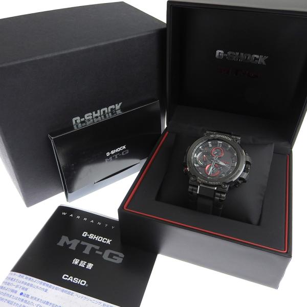 Casio Men's G-Shock MTG Radio Solar Black Wristwatch with Stainless Steel and Rubber  in Great Condition