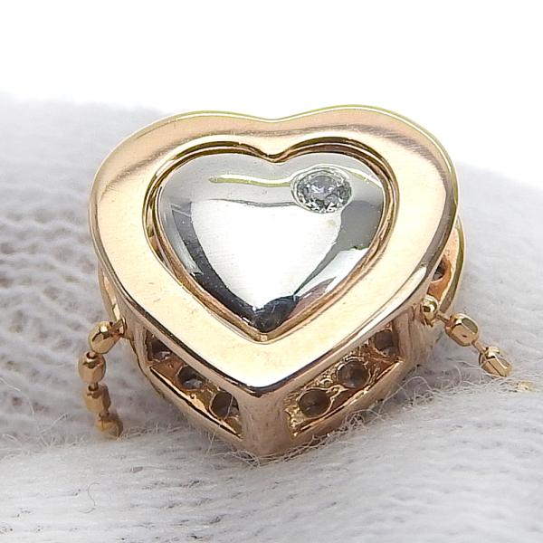 10k Gold Diamond Heart Pendant Necklace in Excellent Condition