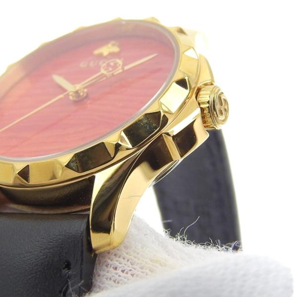 GUCCI G-Timeless Ladies' Quartz Battery Watch with Bee Logo, Stainless Steel/Leather, Orange in Great Condition