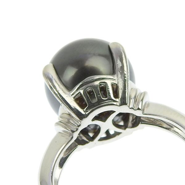 Unbranded PT900 Platinum Ring with 11.1mm Black Pearl (Size 10, 7.9g) for Women - Preloved in Excellent Condition