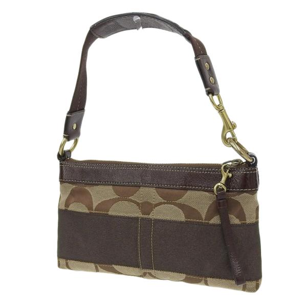 Signature Canvas Stripe Demi Shoulder Bag in Very Good Condition