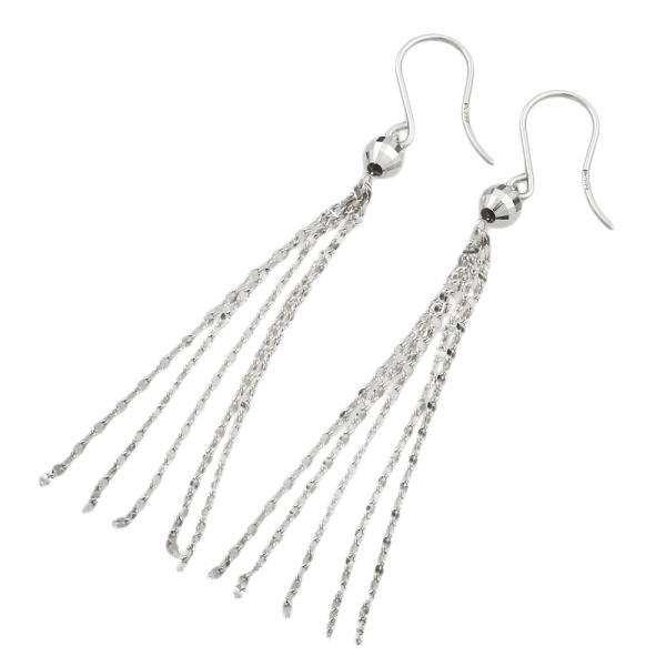 Platinum Dangle Hook Earrings in Great Condition