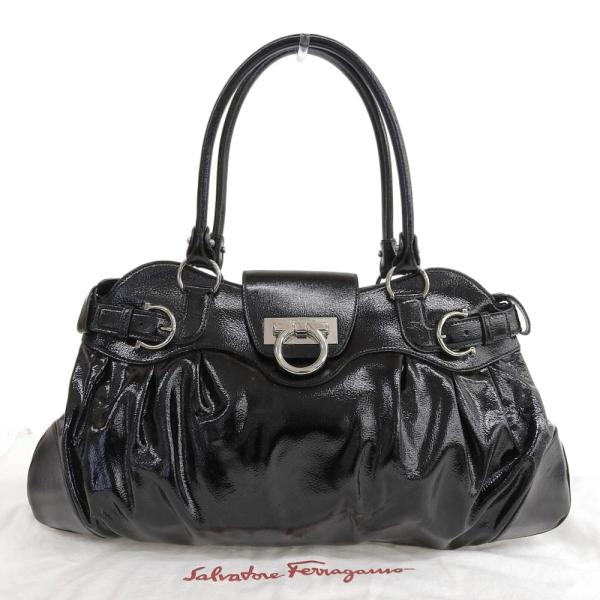 Patent Leather Gancini Handbag in Great Condition