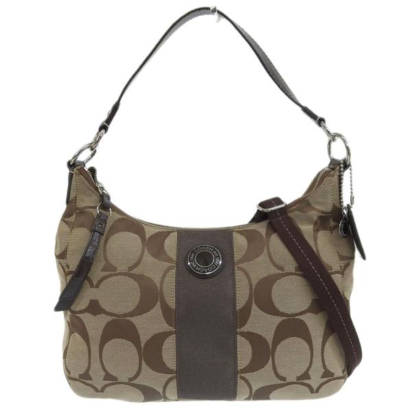 Signature Stripe Hobo Shoulder Bag in Great Condition