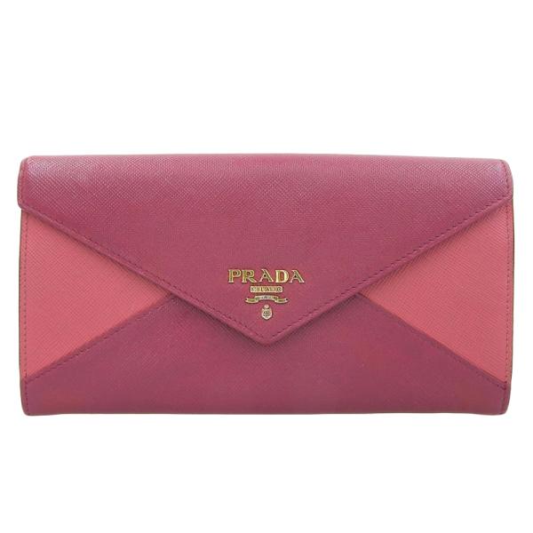 Saffiano Bicolor Envelope Wallet  in Very Good Condition