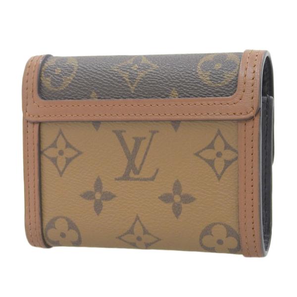 Louis Vuitton Portefeuille Dauphine Compact Wallet Canvas Short Wallet M68725 in Fair condition