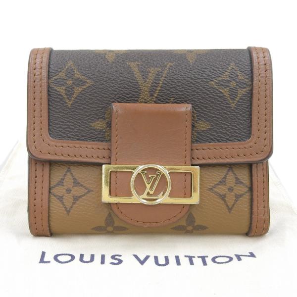 Louis Vuitton Portefeuille Dauphine Compact Wallet Canvas Short Wallet M68725 in Fair condition