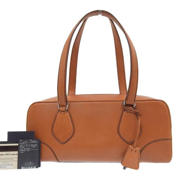 Prada Vitello England Bowler Bag  Leather Handbag BR0599  in Good condition
