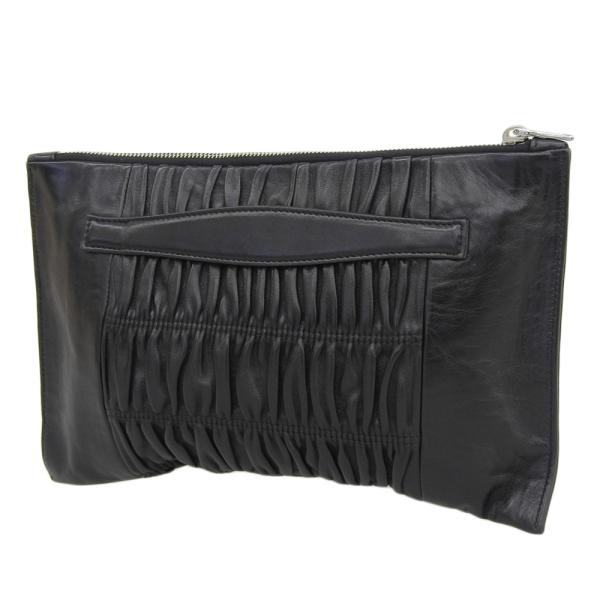 Prada Nappa Gaufre Clutch Bag Leather Clutch Bag in Good condition