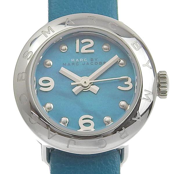 Mark by Marc Jacobs Amy Dinghy Women's Quartz Wrist Watch in Stainless Steel/Leather [Blue][Used] in Great Condition